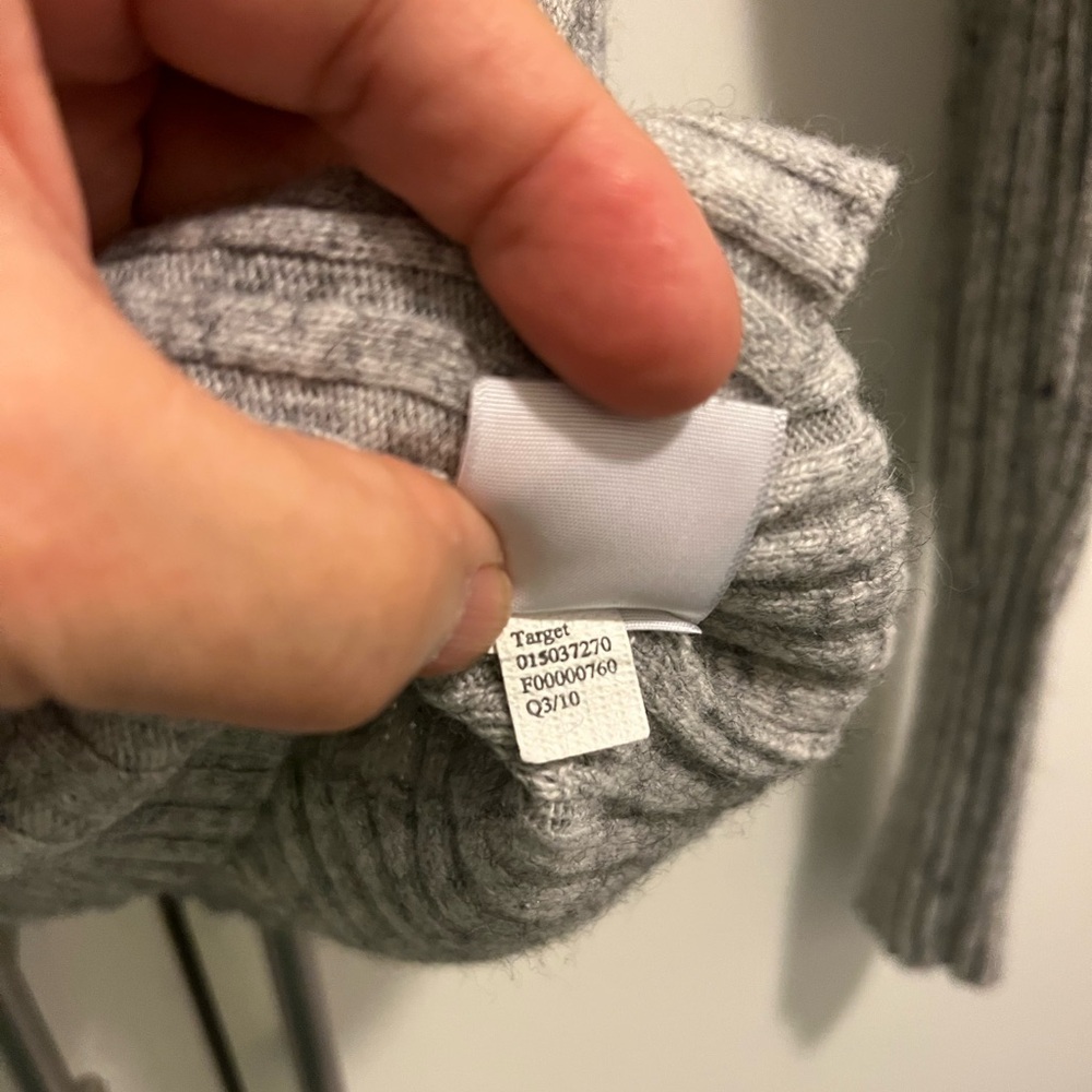 Mossimo Supply Co. SzM Marled Gray Y2K Long Sleeve Rabbit Hair, Wool Blend Top - Picture 10 of 10